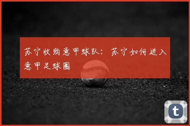 苏宁收购意甲球队:苏宁如何进入意甲足球圈